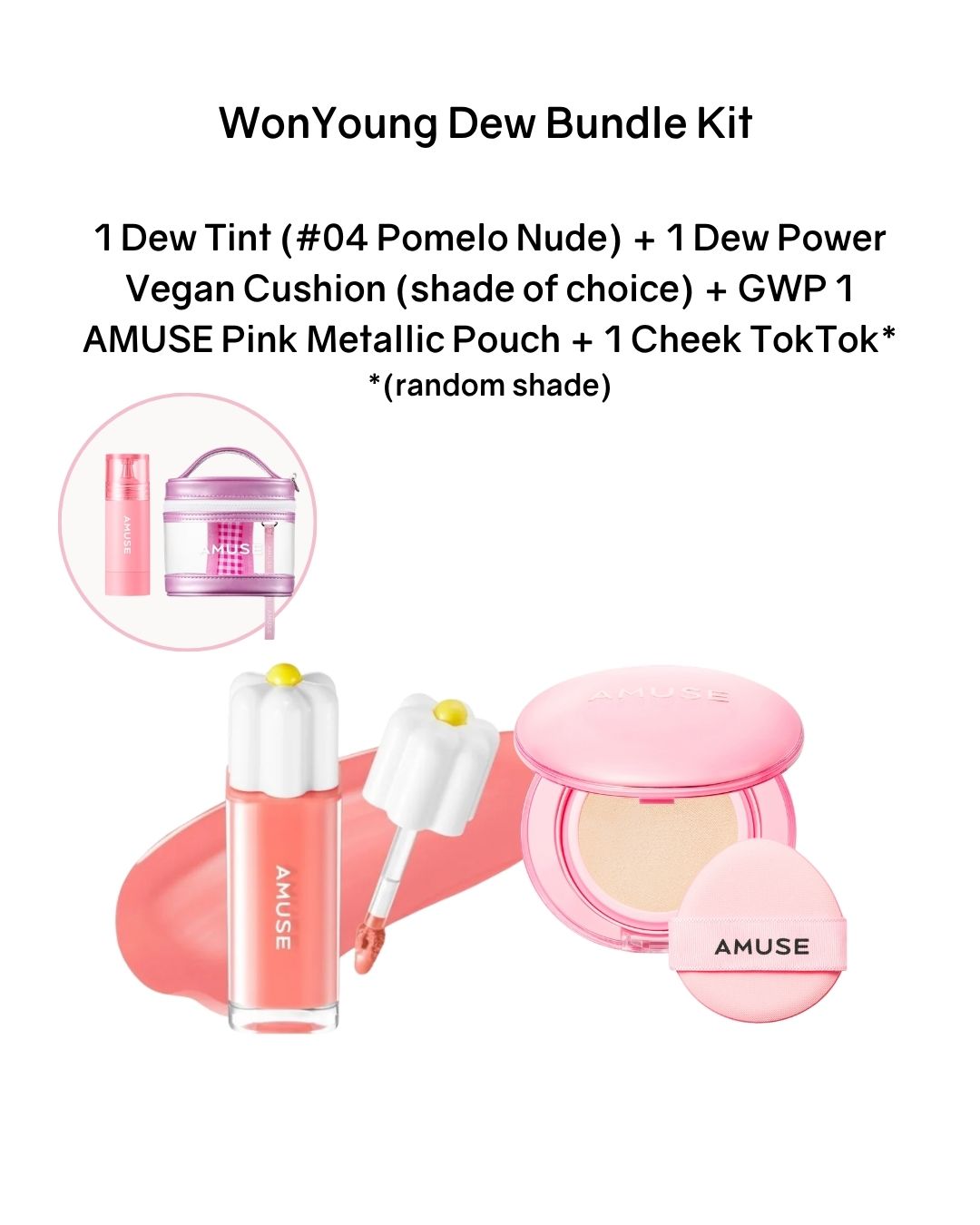 AMUSE WonYoung Dew Bundle Kit (Cushion+Tint)