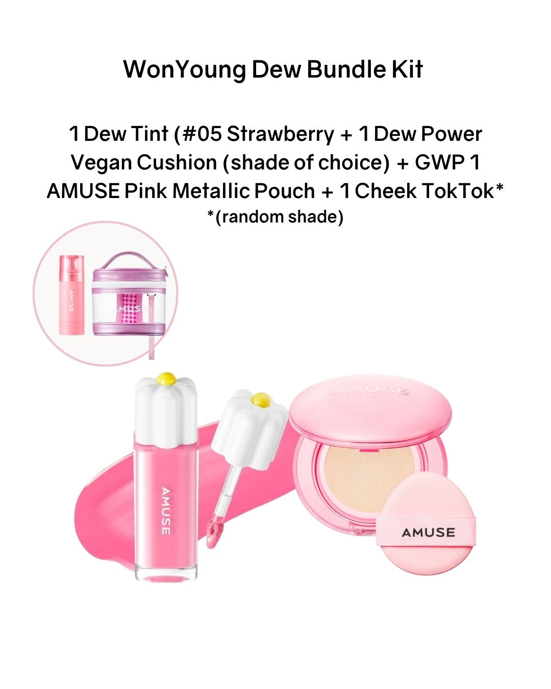 AMUSE WonYoung Dew Bundle Kit (Cushion+Tint)