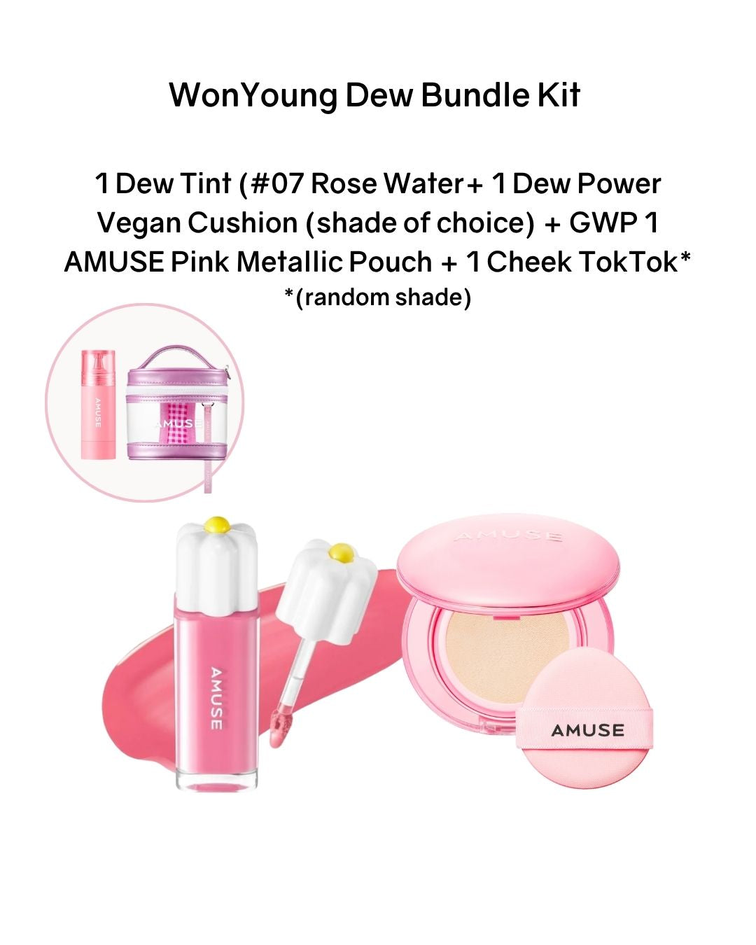 AMUSE WonYoung Dew Bundle Kit (Cushion+Tint)