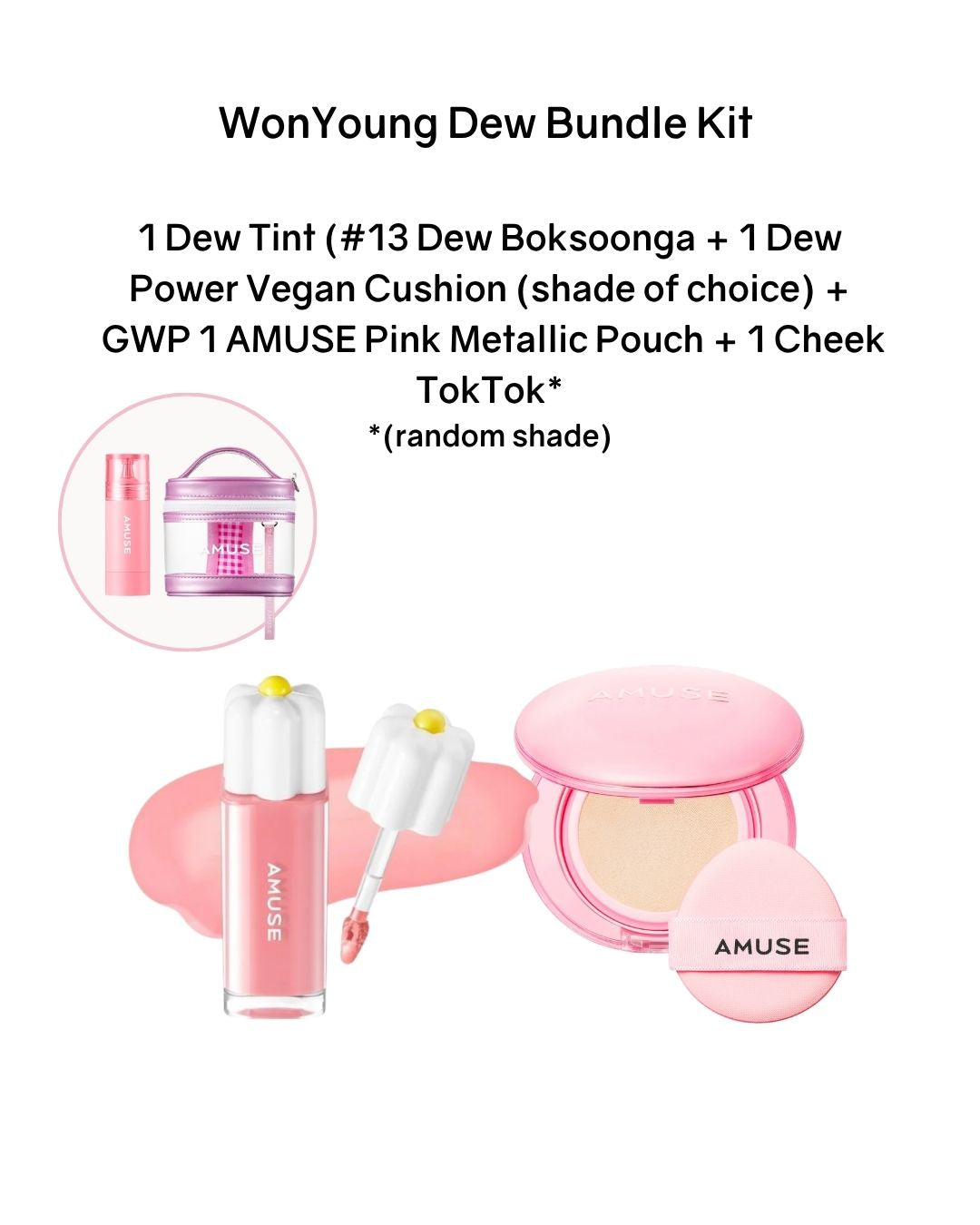 AMUSE WonYoung Dew Bundle Kit (Cushion+Tint)