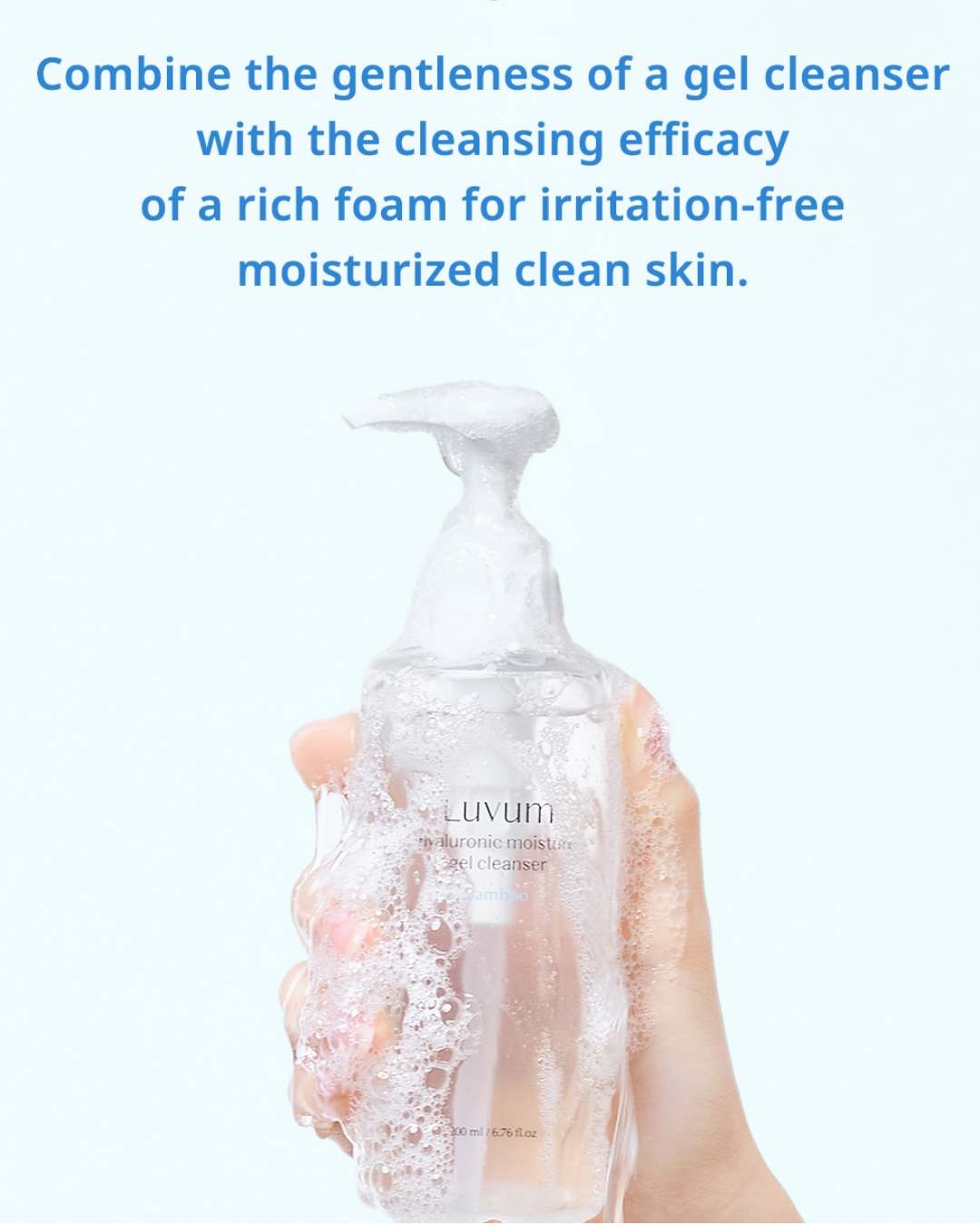 Luvum Bamboo Hyaluronic Moisture Gel Cleanser (200ml)