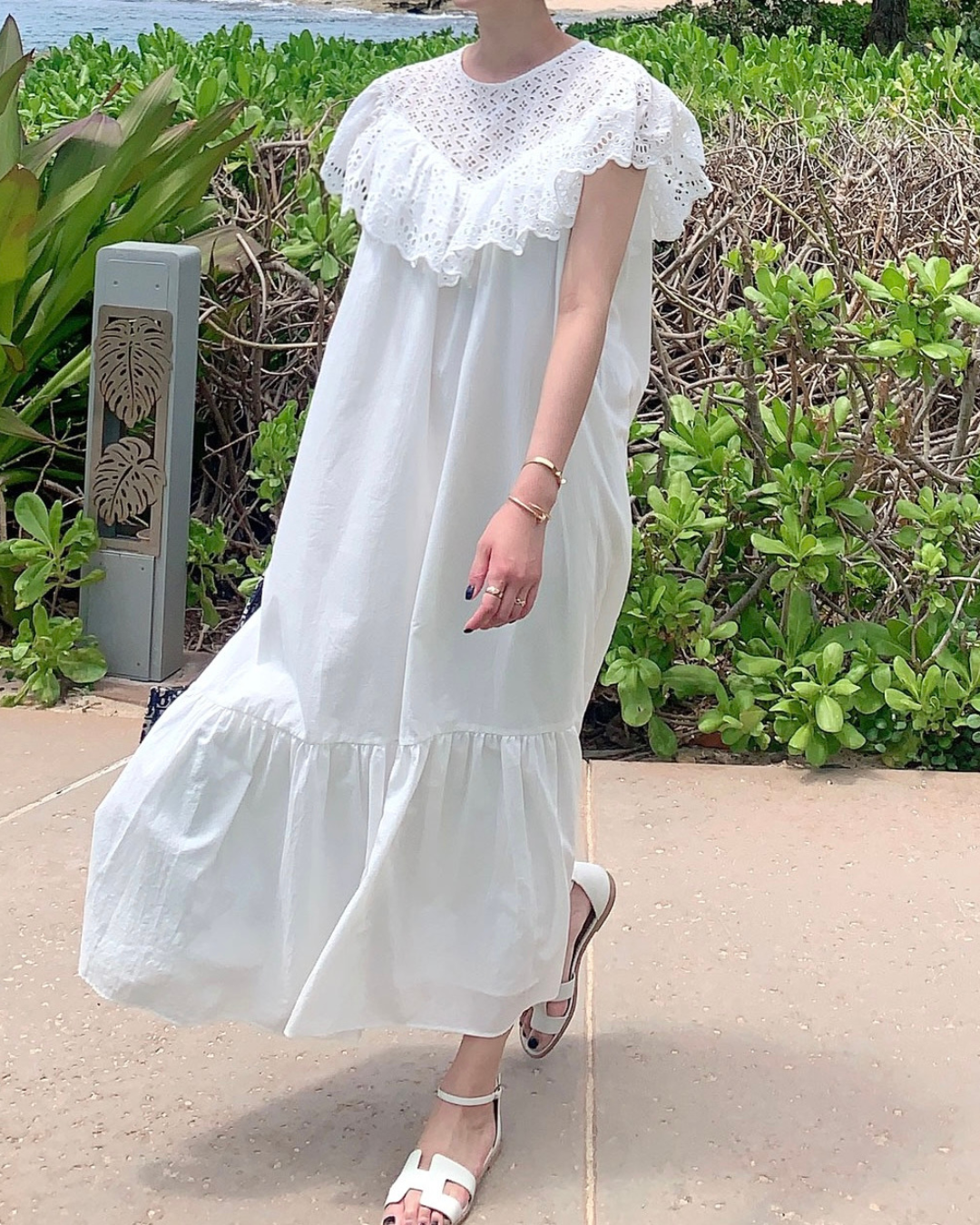 Mimiciel Eyelet One Piece Dress
