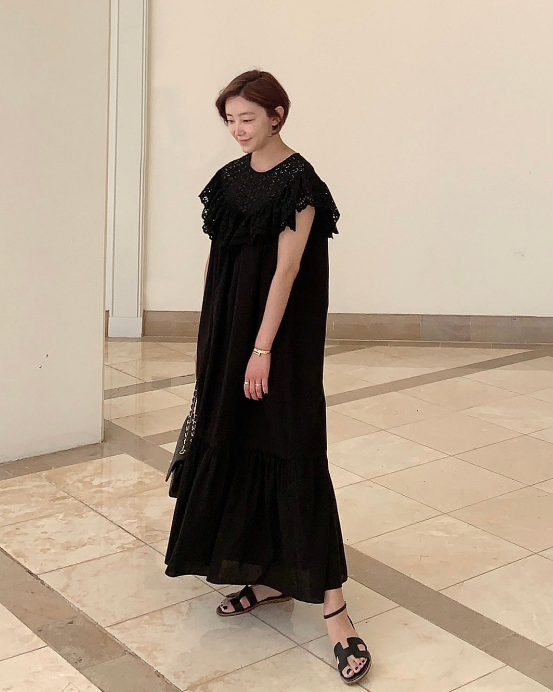 Mimiciel Eyelet One Piece Dress