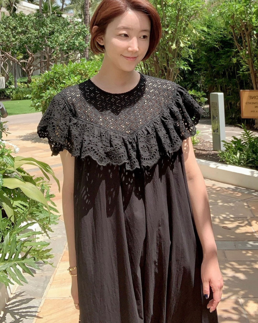 Mimiciel Eyelet One Piece Dress