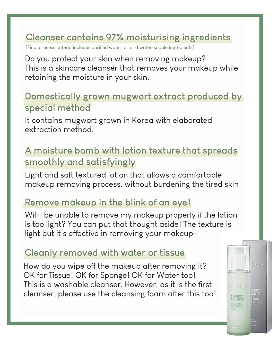 Lavien Perfect Balance Moisture Cleansing Milk