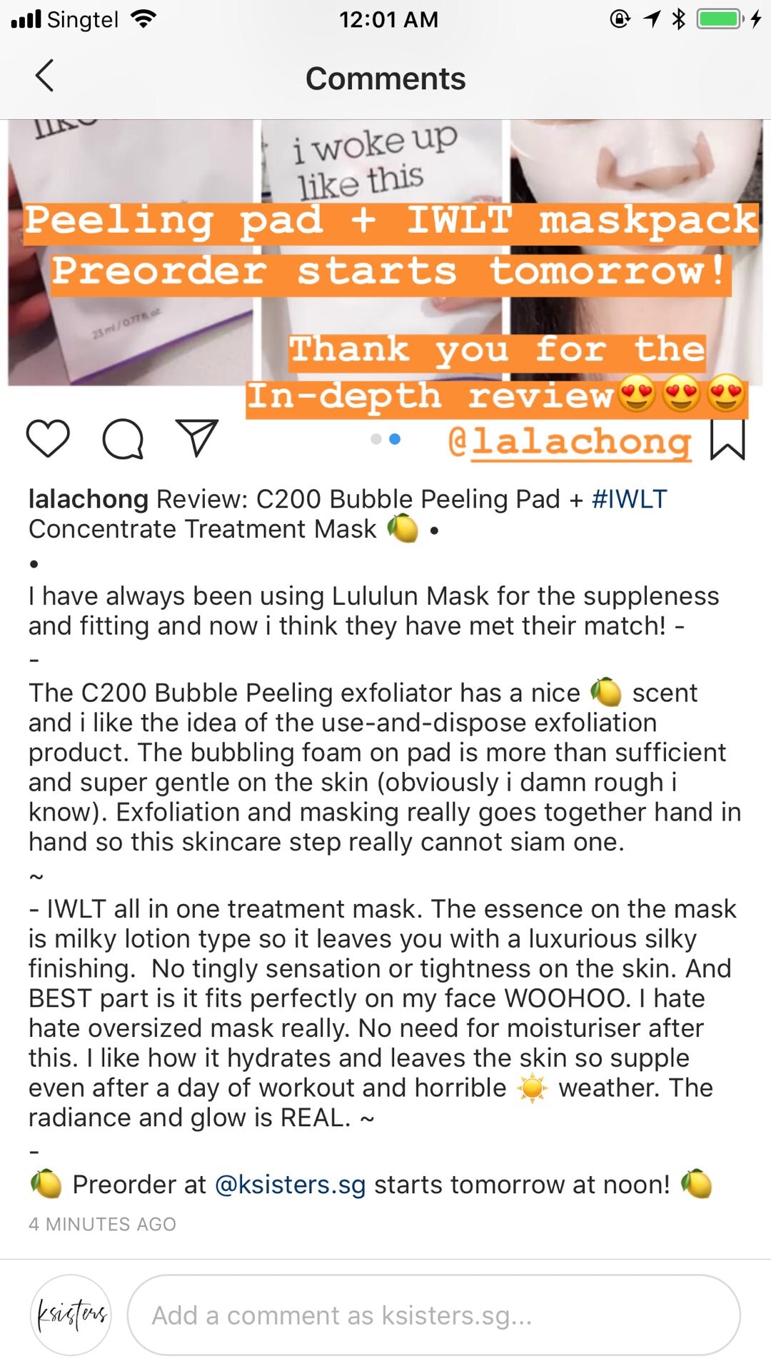 IWLT All in One Concentrate Treatment Mask