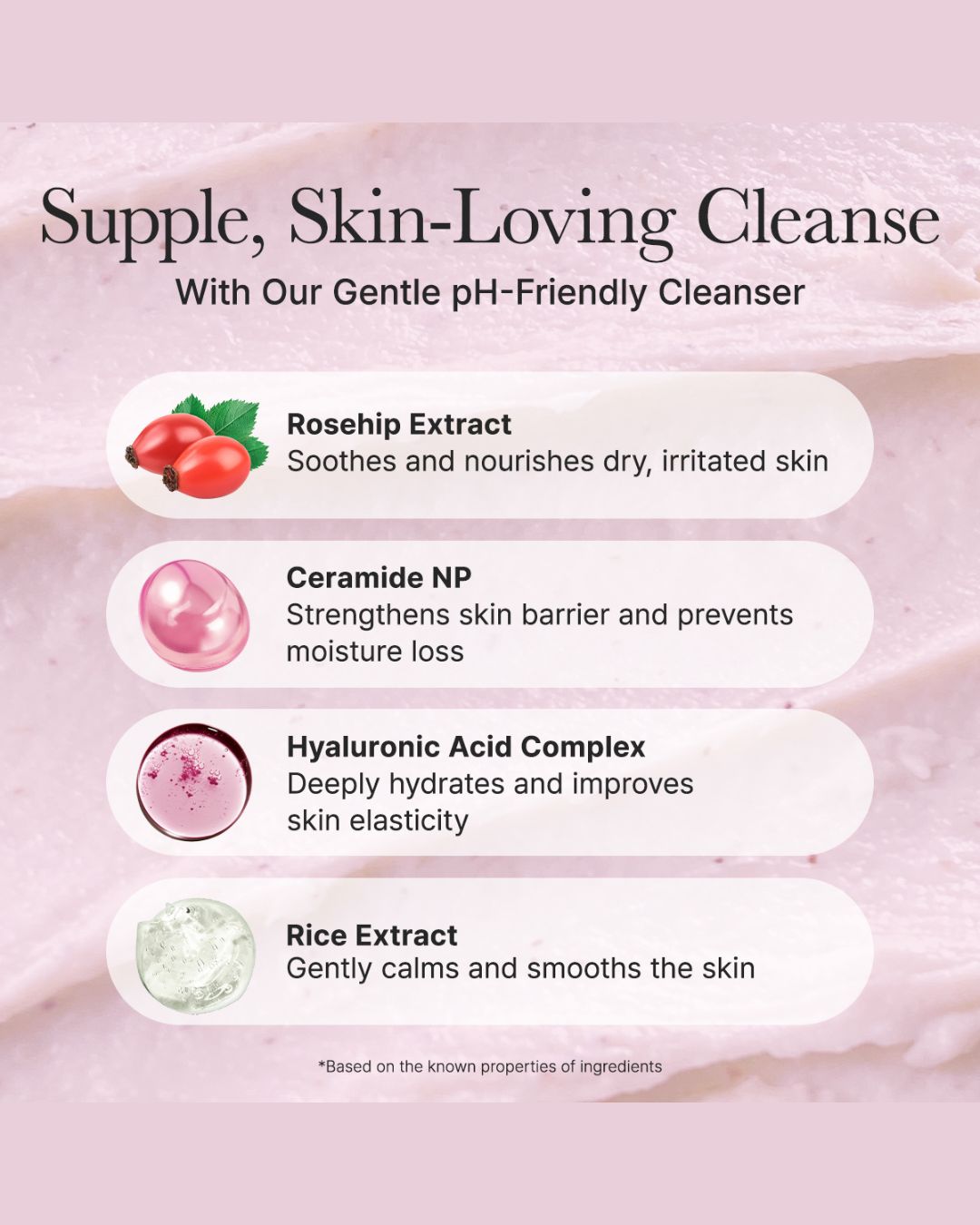 Arencia Rosehip Mild PH Balancing Rice Cake Cleanser (150g)
