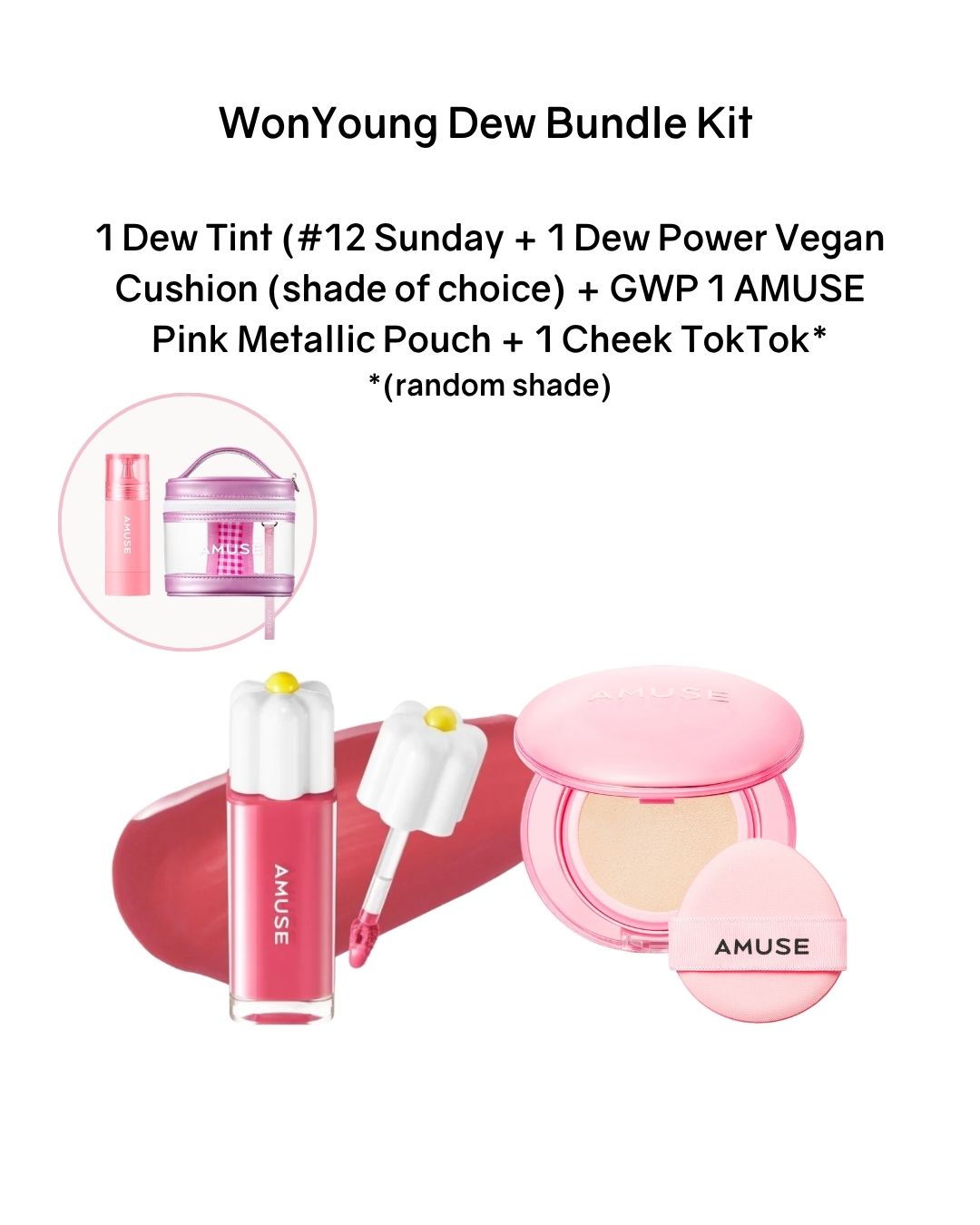 AMUSE WonYoung Dew Bundle Kit (Cushion+Tint)