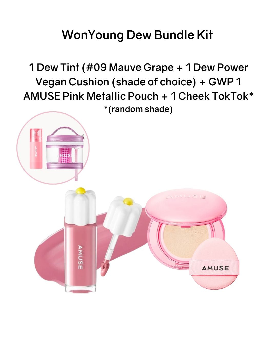 AMUSE WonYoung Dew Bundle Kit (Cushion+Tint)
