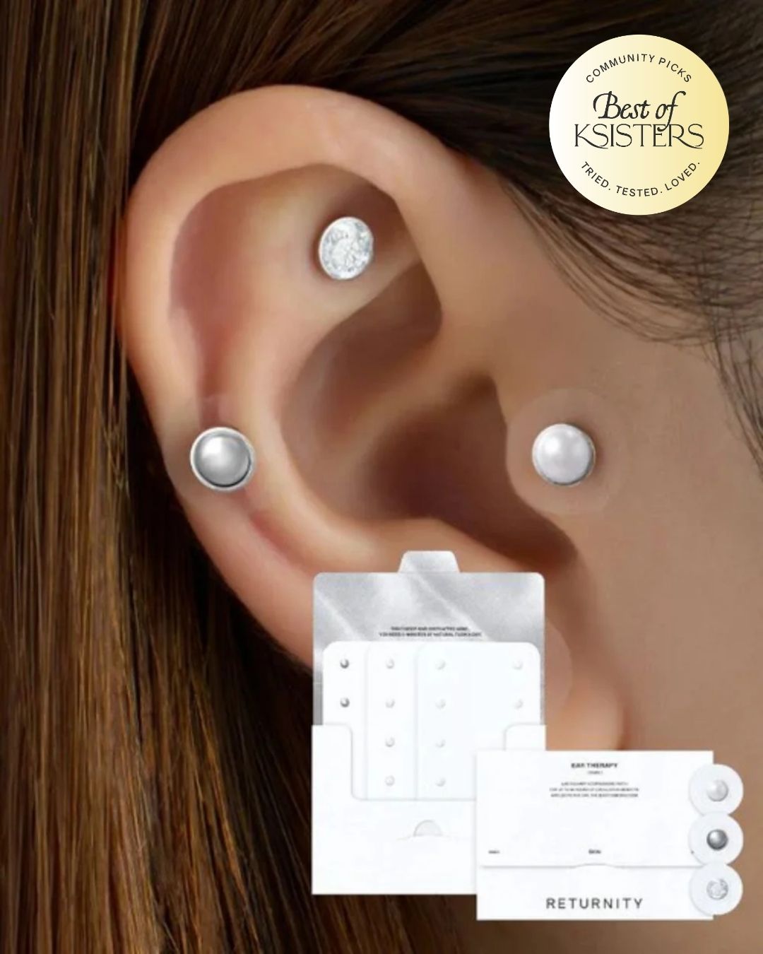 Returnity Ear Therapy Patch (Crystal/Pearl/Silver) (3 sheets)