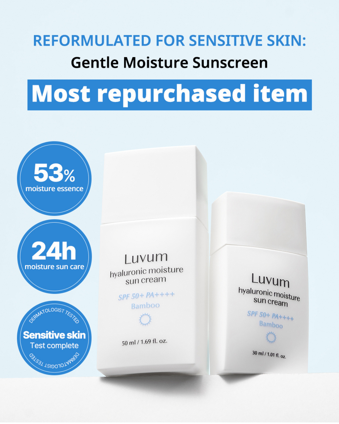 [PREORDER] [BOK] Luvum Bamboo Hyaluronic Moisture Sun Cream