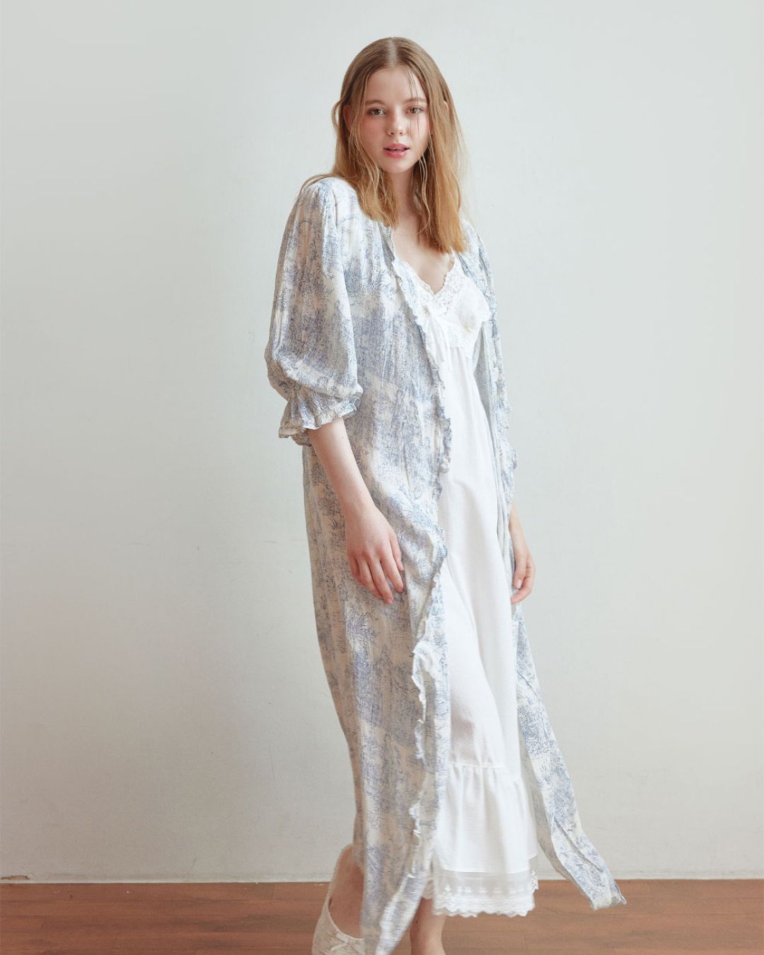 [PREORDER] Lunaluz Women's Éclair Rayon-Cotton Robe Gown (Dispatch Date: 17-21 Aug)