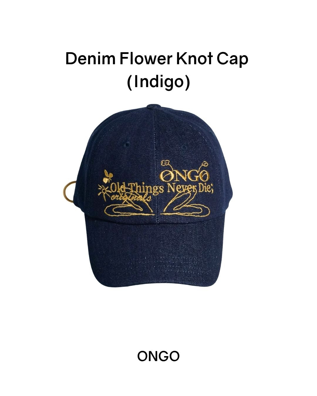 [PREORDER] ONGO Denim Flower Knot Cap (Dispatch Date: 17-21 Aug)