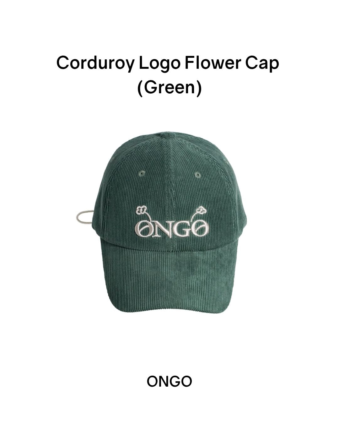[PREORDER] ONGO Corduroy Logo Flower Cap (Dispatch Date: 17-21 Aug)