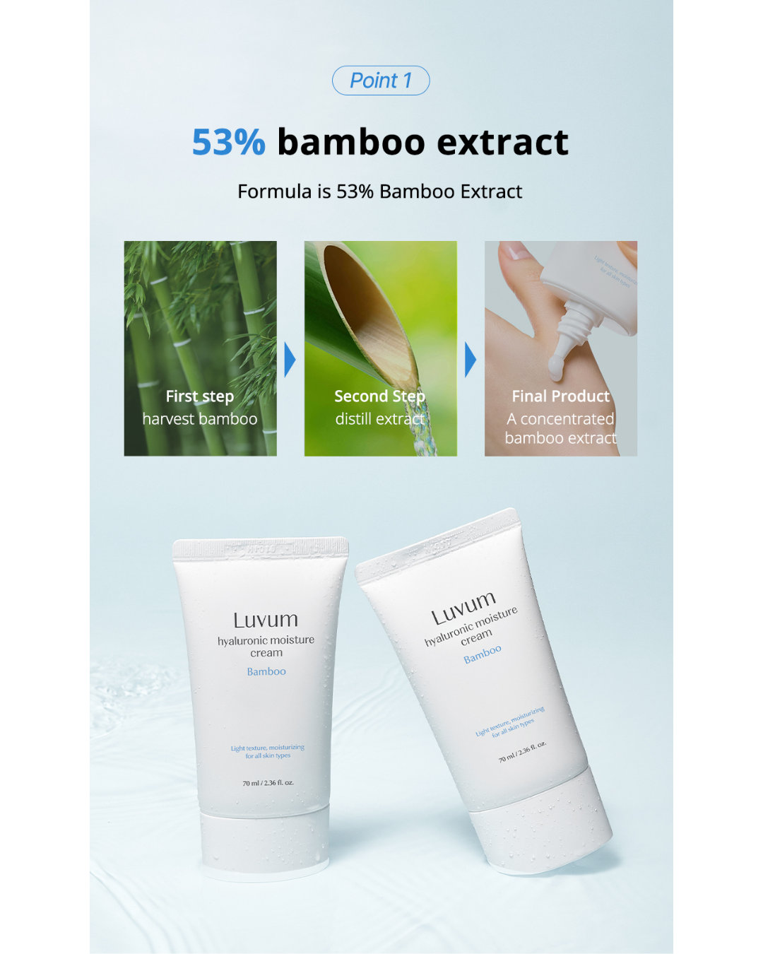 Luvum Bamboo Hyaluronic Moisture Cream (70ml)