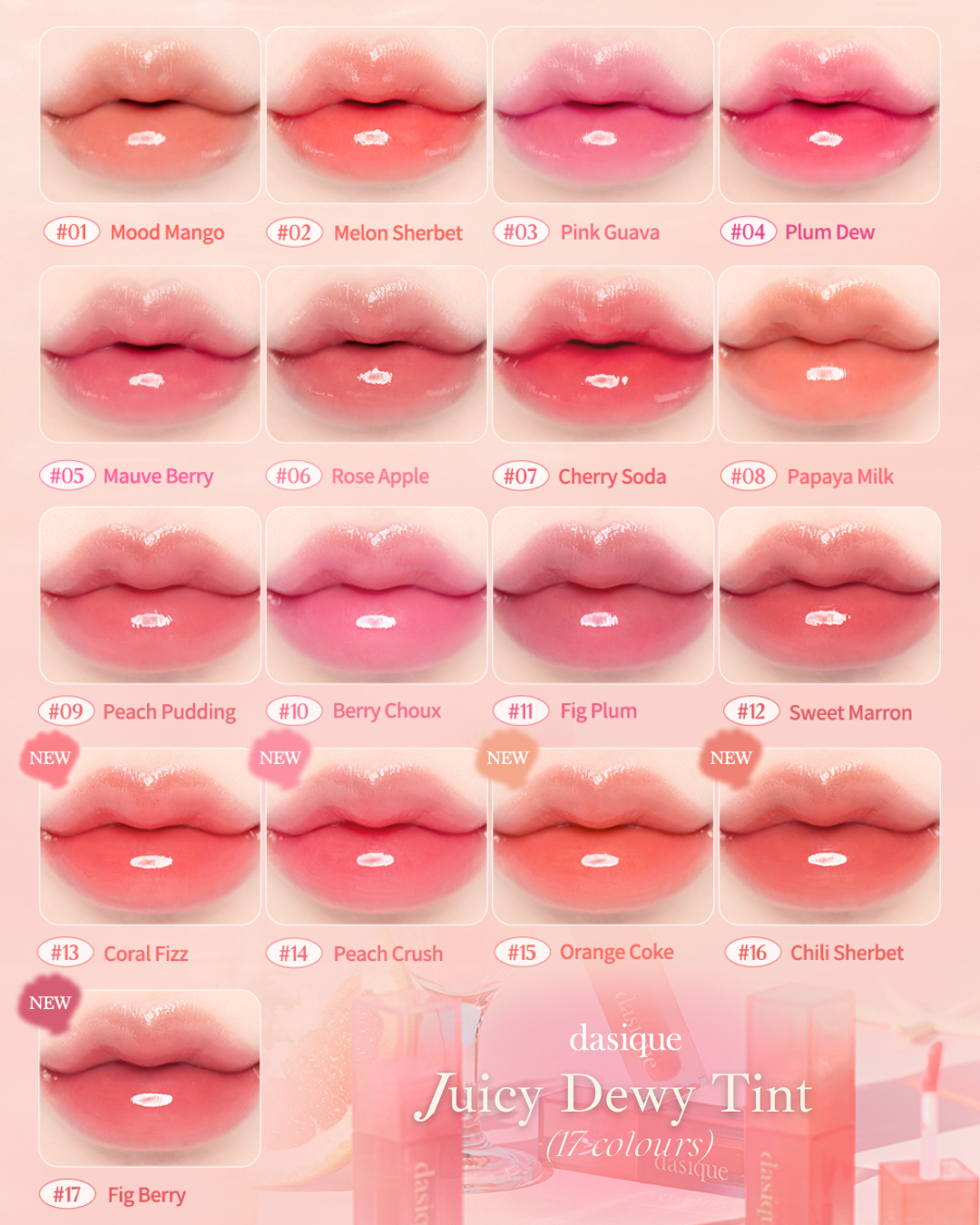 [Online Exclusive] Dasique Juicy Dewy Tint (17 Colours)