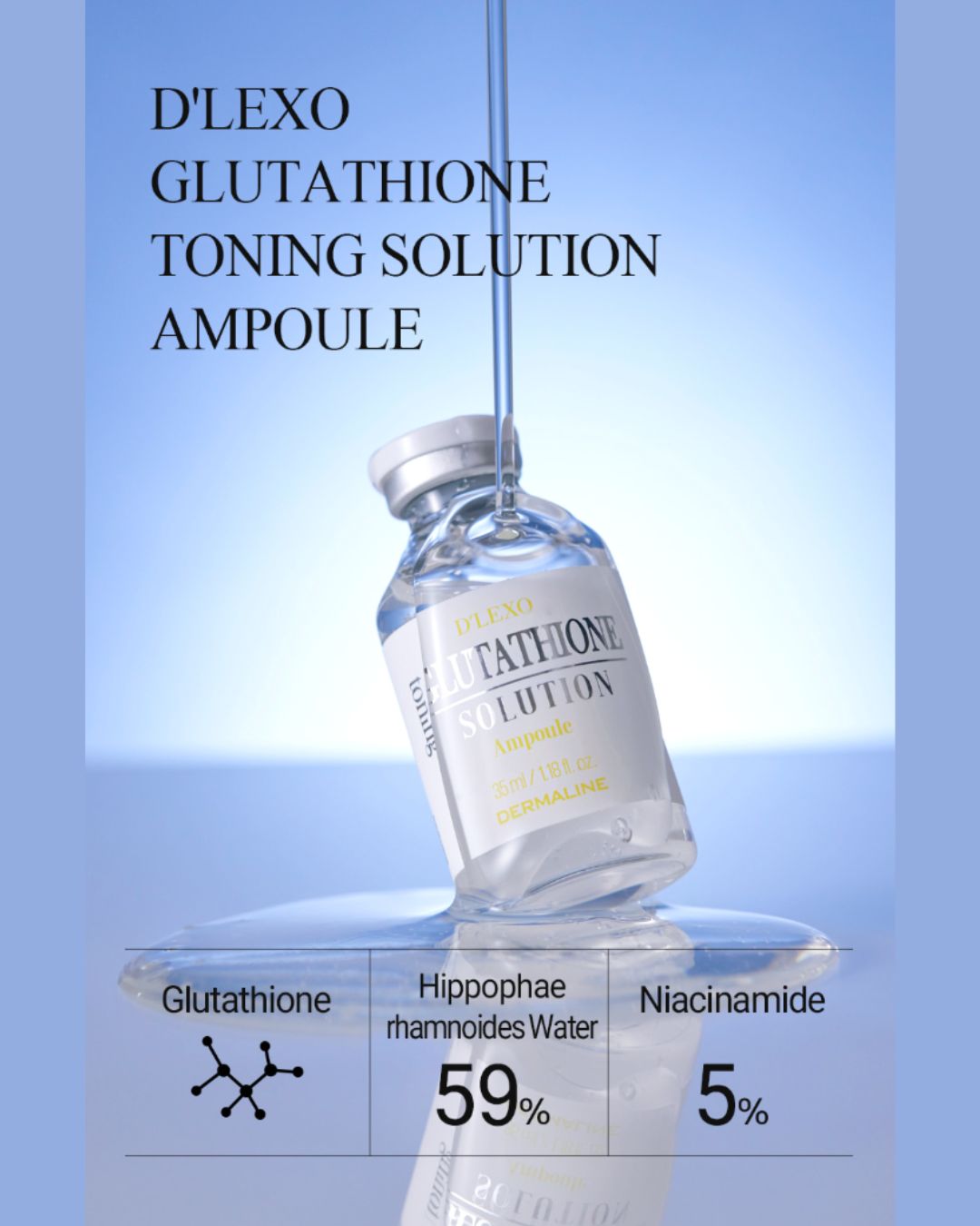 [PROMO] Dermaline Glutathione Toning Solution Ampoule