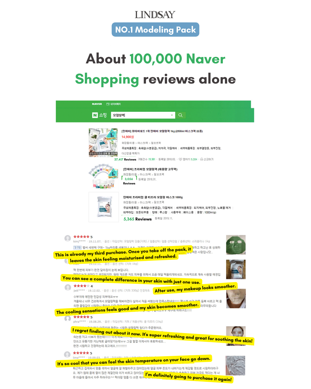 [BOK] Lindsay Modeling Mask Cup Pack