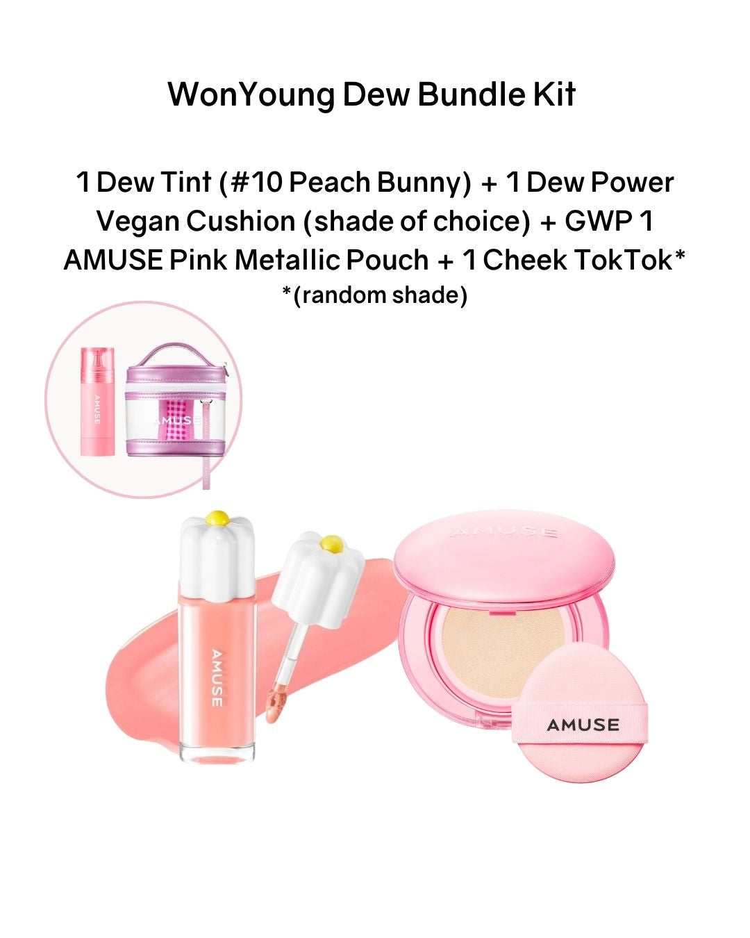 AMUSE WonYoung Dew Bundle Kit (Cushion+Tint)