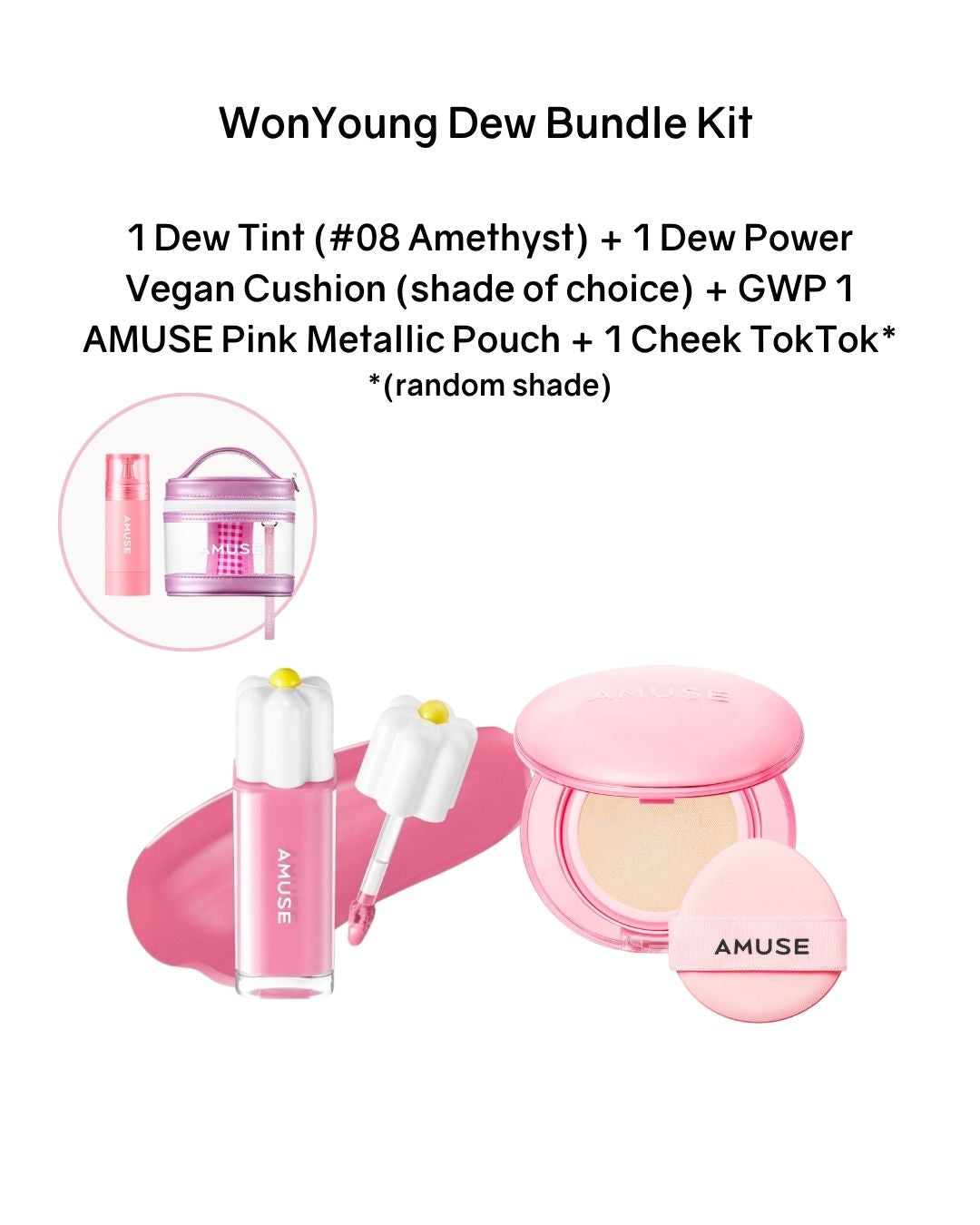 AMUSE WonYoung Dew Bundle Kit (Cushion+Tint)