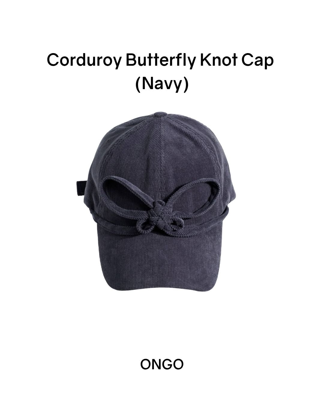 [PREORDER] ONGO Corduroy Butterfly Knot Cap (Dispatch Date: 17-21 Aug)