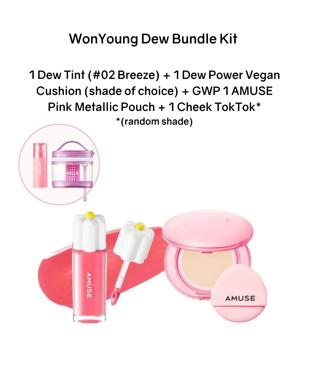 AMUSE WonYoung Dew Bundle Kit (Cushion+Tint)