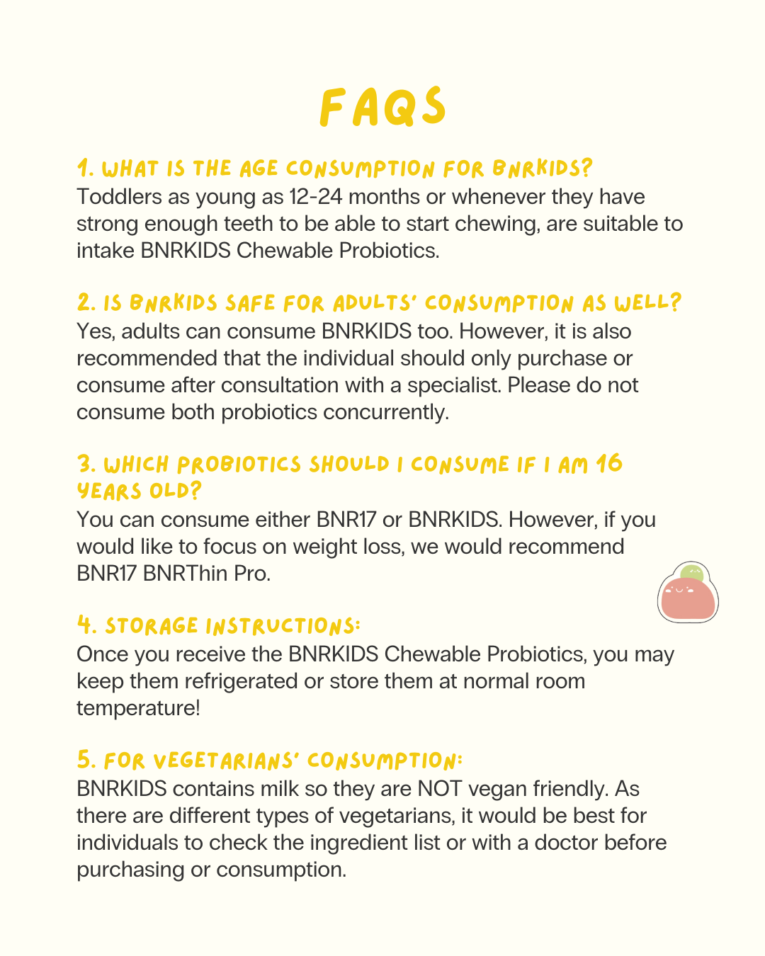 BNRKIDS Chewable Probiotics (Cold Chain)