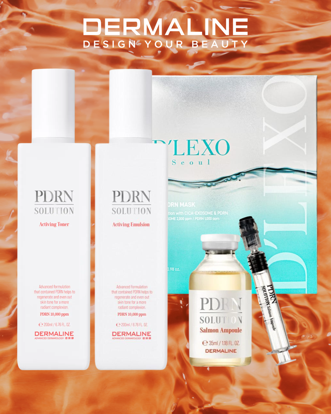 [PROMO] Dermaline Bundle (Toner + Emulsion + Ampoule + Mask)