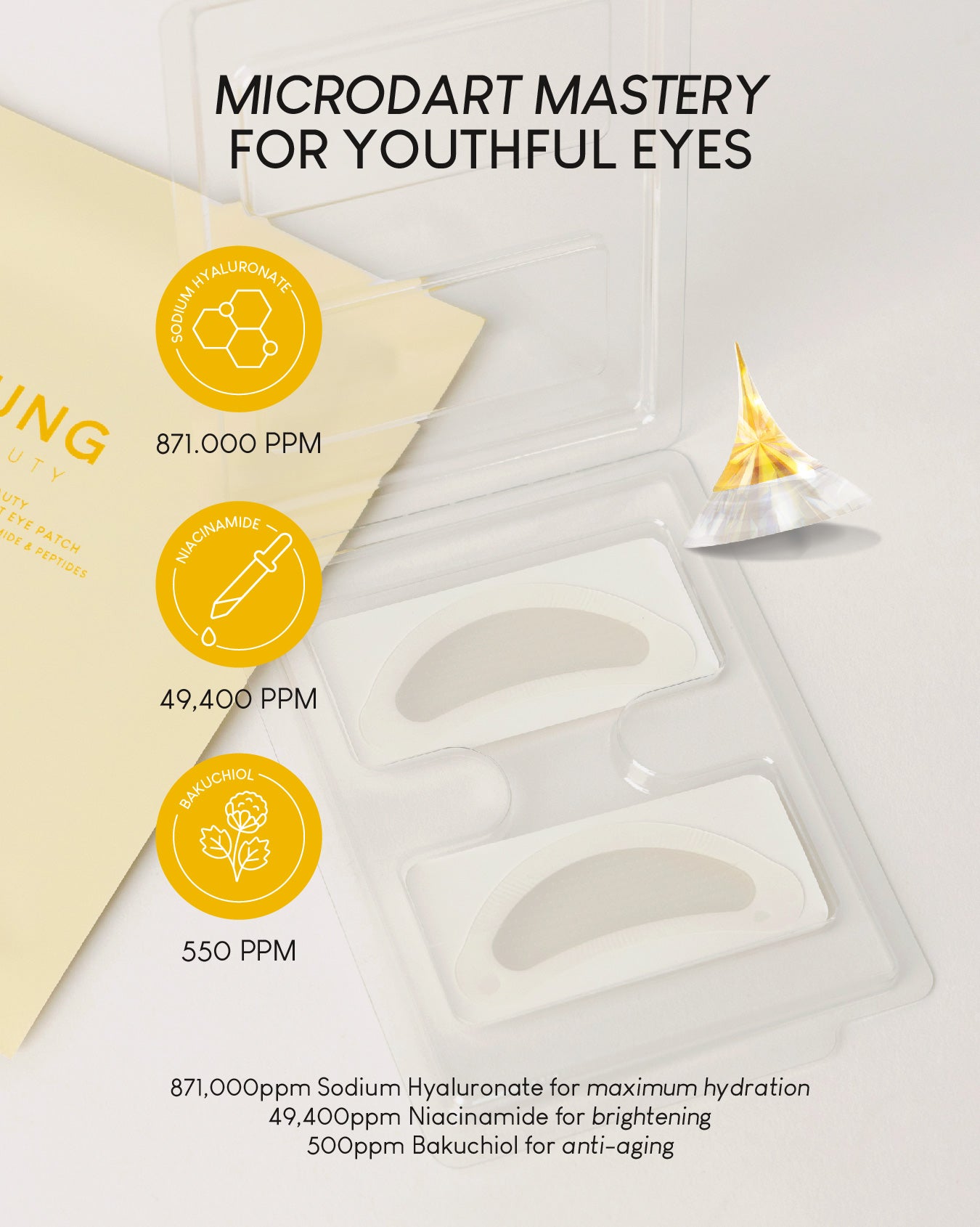[PROMO] Jung Beauty Firming Microdart Eye Patch with Bakuchiol, Niacinamide and Peptides