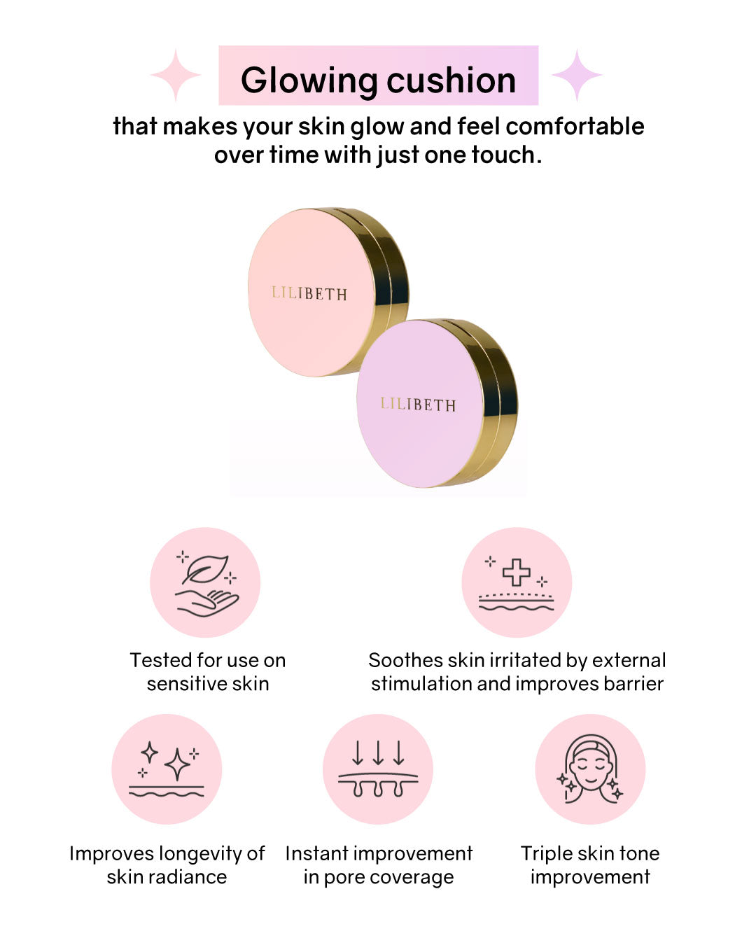 [PROMO] Lilibeth Timeless Glow Cushion/ Refill (Pink/ Purple)