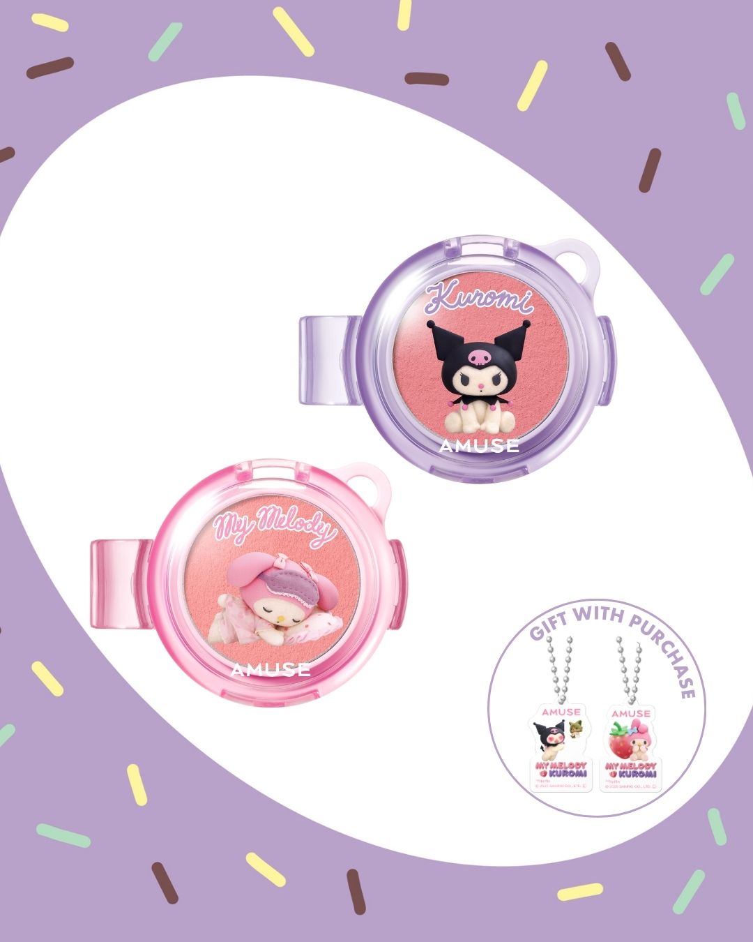 [PROMO] AMUSE My Melody & Kuromi Edition Powder Lip & Cheek Set