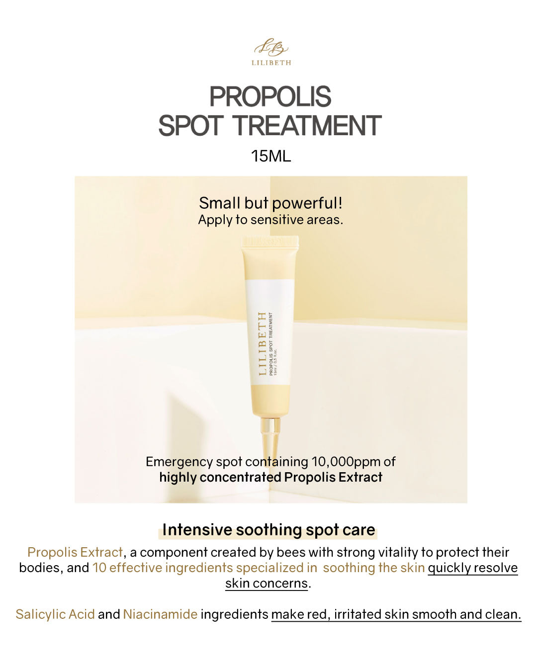 [Online Exclusive] Lilibeth Skincare Set (Deep Glow Soothing Serum, Centella Biome Cream, Propolis Spot Treatment)