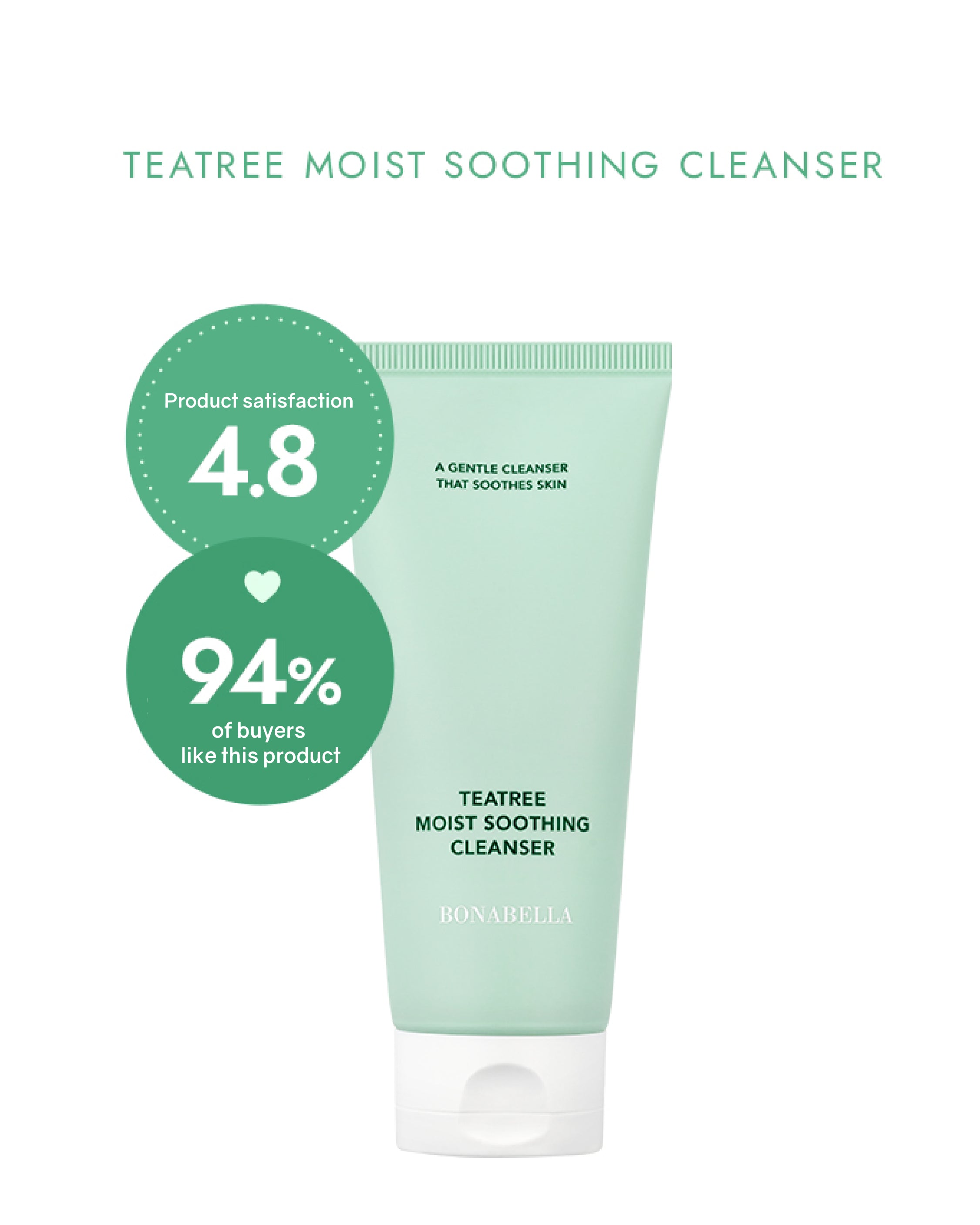 [Online Exclusive] Bonabella Teatree Moist Soothing Cleanser