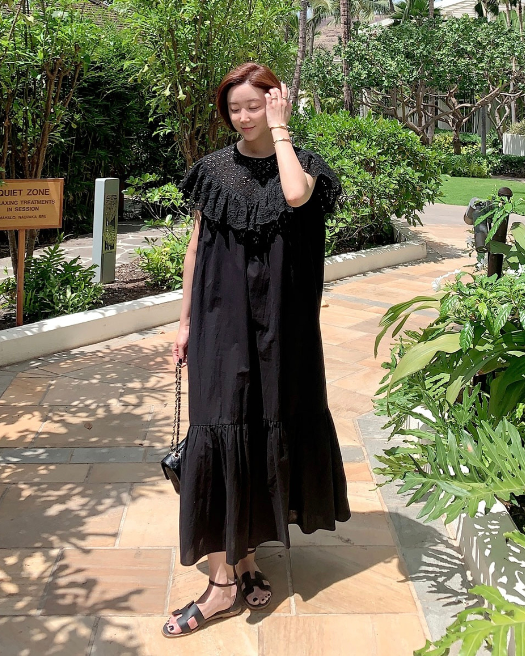 Mimiciel Eyelet One Piece Dress