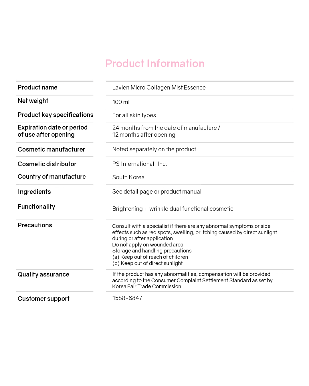 [PROMO] Lavien Micro Collagen Mist Essence